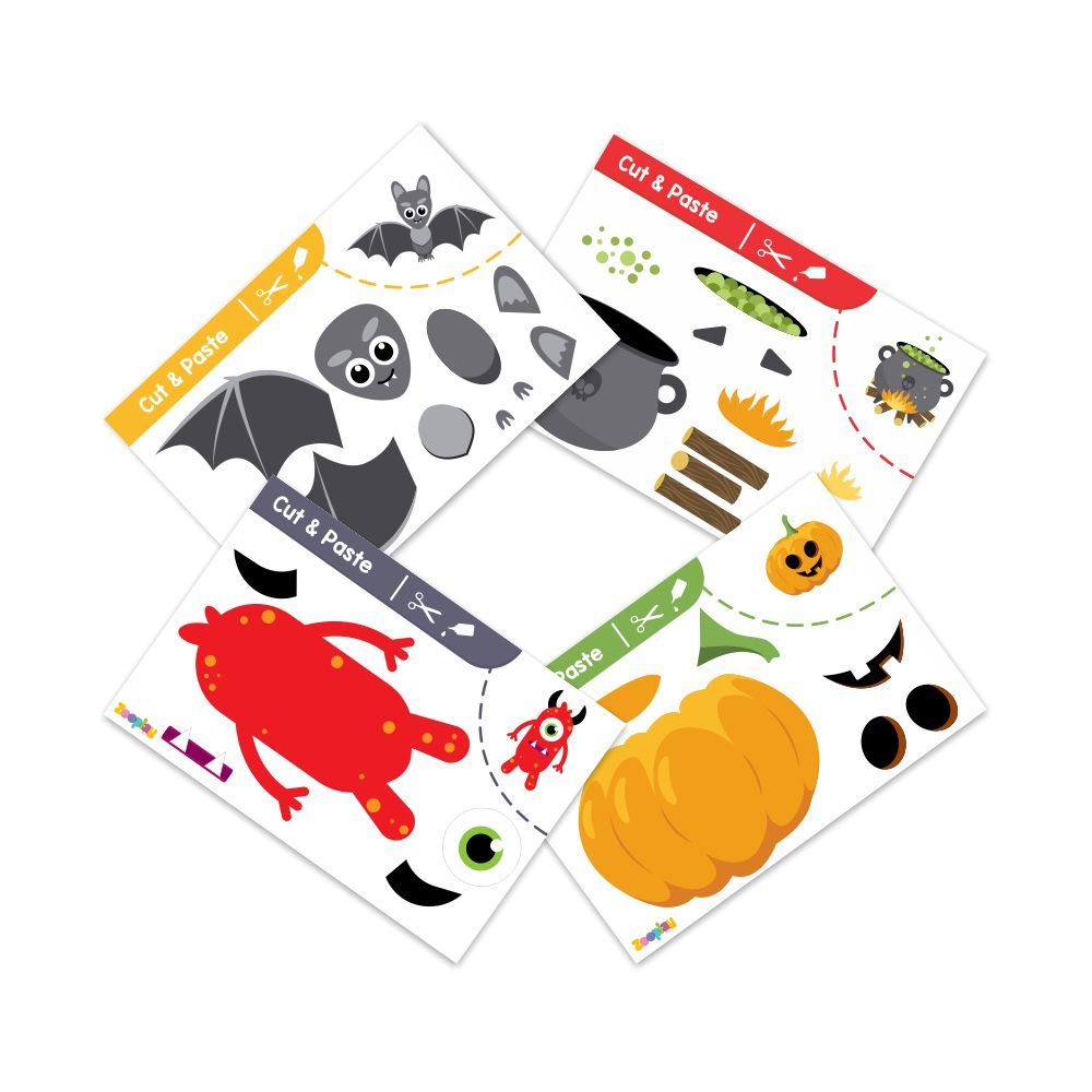 ZOOPLAY Cut & Glue Activity - Halloween