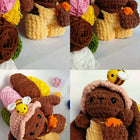 Honey Bunny with bee crochet Plushie