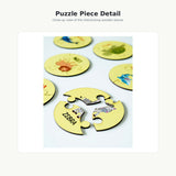 iLearnNGrow 27 Piece Round Animal Puzzle for Kids with Tin Storage Box