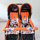 MEE MEE Twin Baby Stroller Double Pram 2 Seat Recline Canopy Foldable Orange