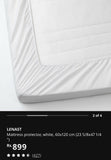 IKEA SUNDVIK BABY COT WHITE with mattress and protector