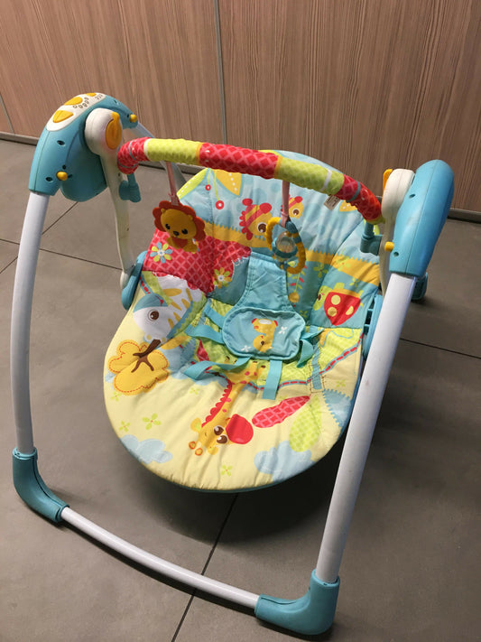 MASTELA Manual Portable Swing with multiple reclining positions, lightweight design, and gentle rocking motion for soothing babies on the go.