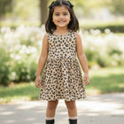 Leopard Print Frock For Girls