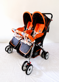 Mee Mee Twin Baby Stroller Double Pram Side by Side Reclining B124