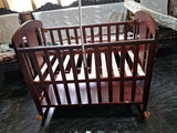 BABYHUG Florence 3 in 1 Rocking Cot Cum Junior Bed Cherry