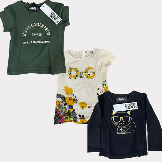 Combo of DOLCE AND GABBANA Baby T-Shirt, ORIGNAL KARL Baby T-Shirt Full Sleeves & ORIGNAL KARL Baby T-Shirt - PyaraBaby