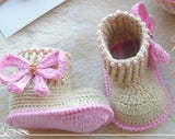 Crochet baby booties and cap