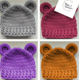 Crochet bear beanie for babies