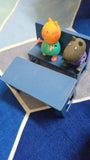 Kids combo with Peppa Pig classroom, toy dining set, foam number mat & play gym – fun, safe, and educational.