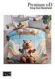 Bedding set with a bear design 