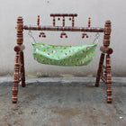 Malaysian Teak Wood Cradle, Dimensions: L53×W32×H42 Inches