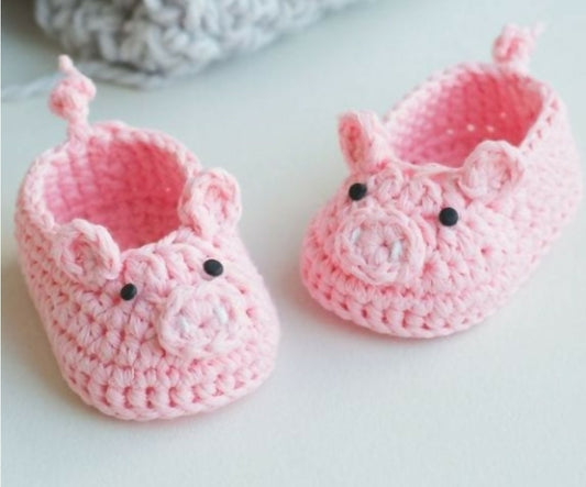 Crochet baby booties