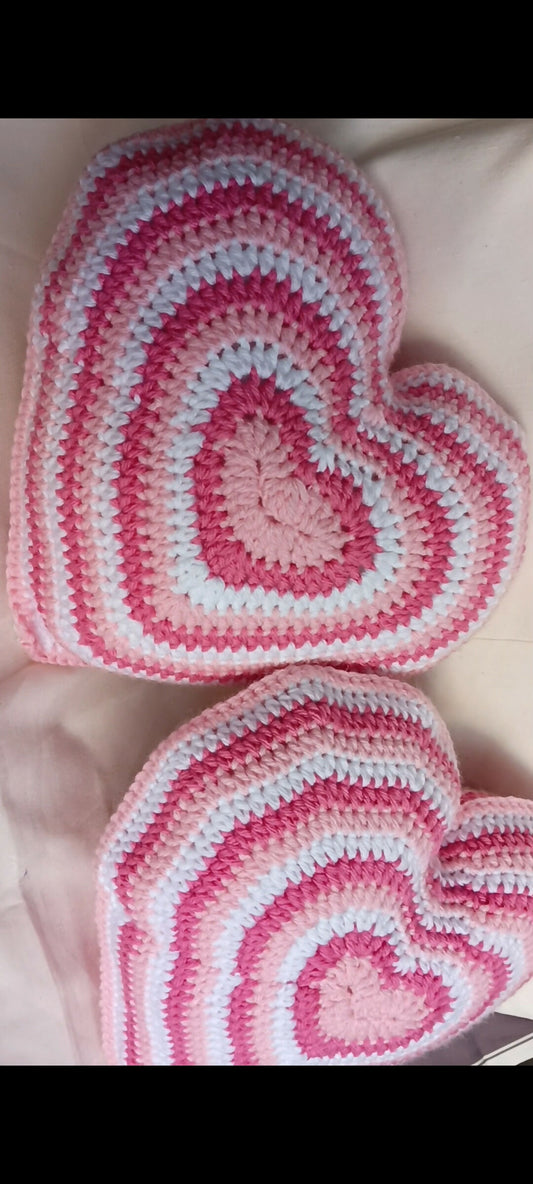 Crochet Heart Pillow