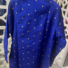 Indigo Paithani Peacock Patch Frock & Kurta Pajama Twinning Combo