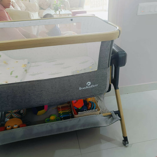Discover the STAR AND DAISY Co-Glide Baby Cradle Swing, featuring 3-in-1 functionality, automatic glide, Bluetooth music, and multi-height adjustments for ultimate comfort and convenience.