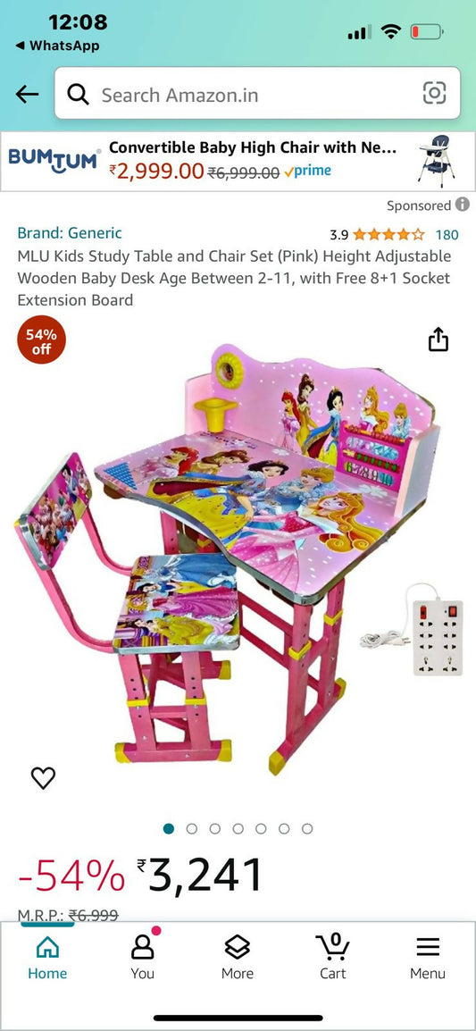 Shop now for the MLU Kids Table and Chair Set in Pink, offering a fun, functional, and safe space for your child’s activities!