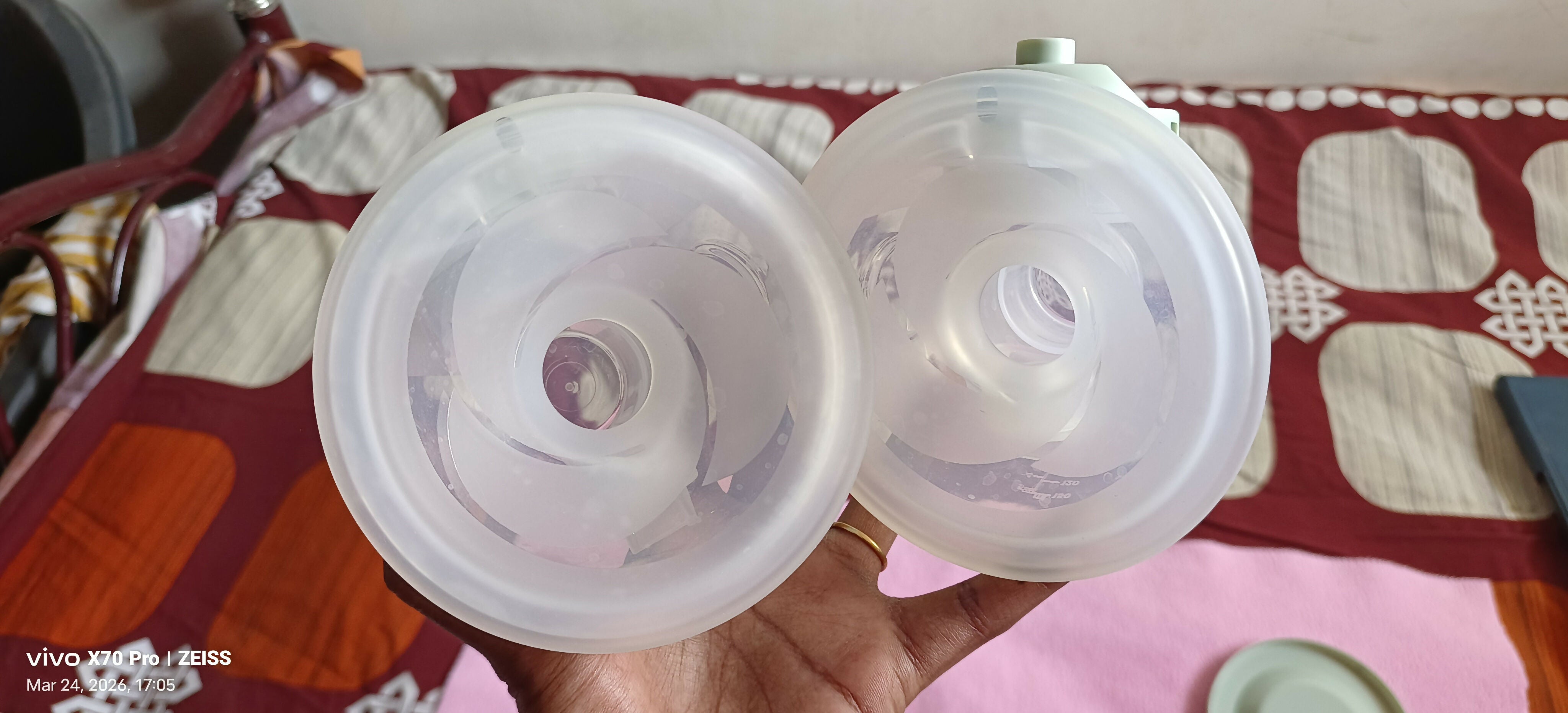 HEALTH SENSE Double Hands Free Wearable Electric  Breast Pump
