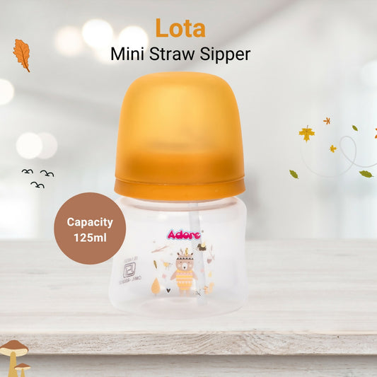 ADORE Lota Widneck Straw Sipper- Spill Proof - 125ml - PyaraBaby
