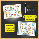 I SPY ABC children’s activity book featuring engaging alphabet-based search and find activities that encourage letter recognition, observation, visual learning and early vocabulary development through playful learning.