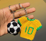 Football And Jersey Combo Keychain
