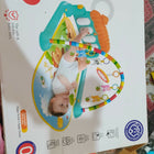Baby playpen with colorful toys 