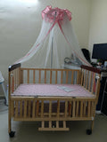 FURNIFEST Wooden Cot Crib
