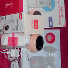 LuvLap Adore Electric Breast Pump in Almost New condition with adjustable suction levels, multiple pumping modes, soft silicone breast cushion, compact design, and easy-to-use controls for comfortable milk expression.