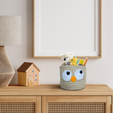 Handmade Crochet Owl Basket for Storage Handamde
