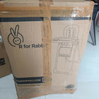R for Rabbit Marshmallow Lite High Chair - Lightweight, Foldable, and Safe for Baby's Mealtime.