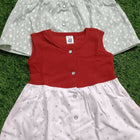 Set of 2 Baby Girl Frocks/Dresses, crafted from soft, breathable fabric with charming designs for comfort and style on any occasion.