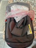 BABYHUG 4 in 1 car seat cum carry cot with multi-function design, safety harness, cushioned seating, portable carry handle, and comfortable travel support for babies.