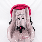 BABYHUG infant car seat carry cot with baby carrier function, rear-facing design, cushioned seat, secure safety harness, and carry handle for newborns and infants up to 13 kg.