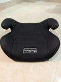 BABYHUG booster seat with secure seating design, sturdy construction, comfortable support, easy-clean surface, and elevated seating for growing children during mealtimes.