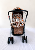 BABYHUG Cosy Cosmo baby stroller with reclining seat, foldable pram design, safety harness, smooth wheels, adjustable canopy, and comfortable travel support from newborn to tod