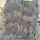 Decorative wreath with silver bows and tinsel 