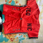 CITYBOY Dress with Sleeveless TShirt (Black), Red cotton jacket (Half Sleeves) and Printed Nicker - PyaraBaby