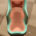 Star and Daisy Baby Bath Seat in Orange-Green, designed for babies 0–1 year with an upgraded supportive design and anti-slip base for comfortable, convenient supervised bathing.