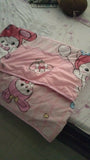 Baby blanket in pink with cute print, soft cozy fabric, lightweight feel, and comfortable warmth for newborns, babies, and everyday use.