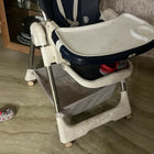 STAR AND DAISY Galaxy Star High Chair with comfortable padded seat, adjustable feeding tray, safety harness, sturdy frame, footrest, and easy-clean design for convenient baby and toddler mealtimes.