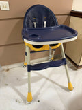 Star & Daisy High Chair with adjustable height, comfortable padded seat, safety harness, removable feeding tray, and foldable design for convenient and secure mealtimes for babies and toddlers.