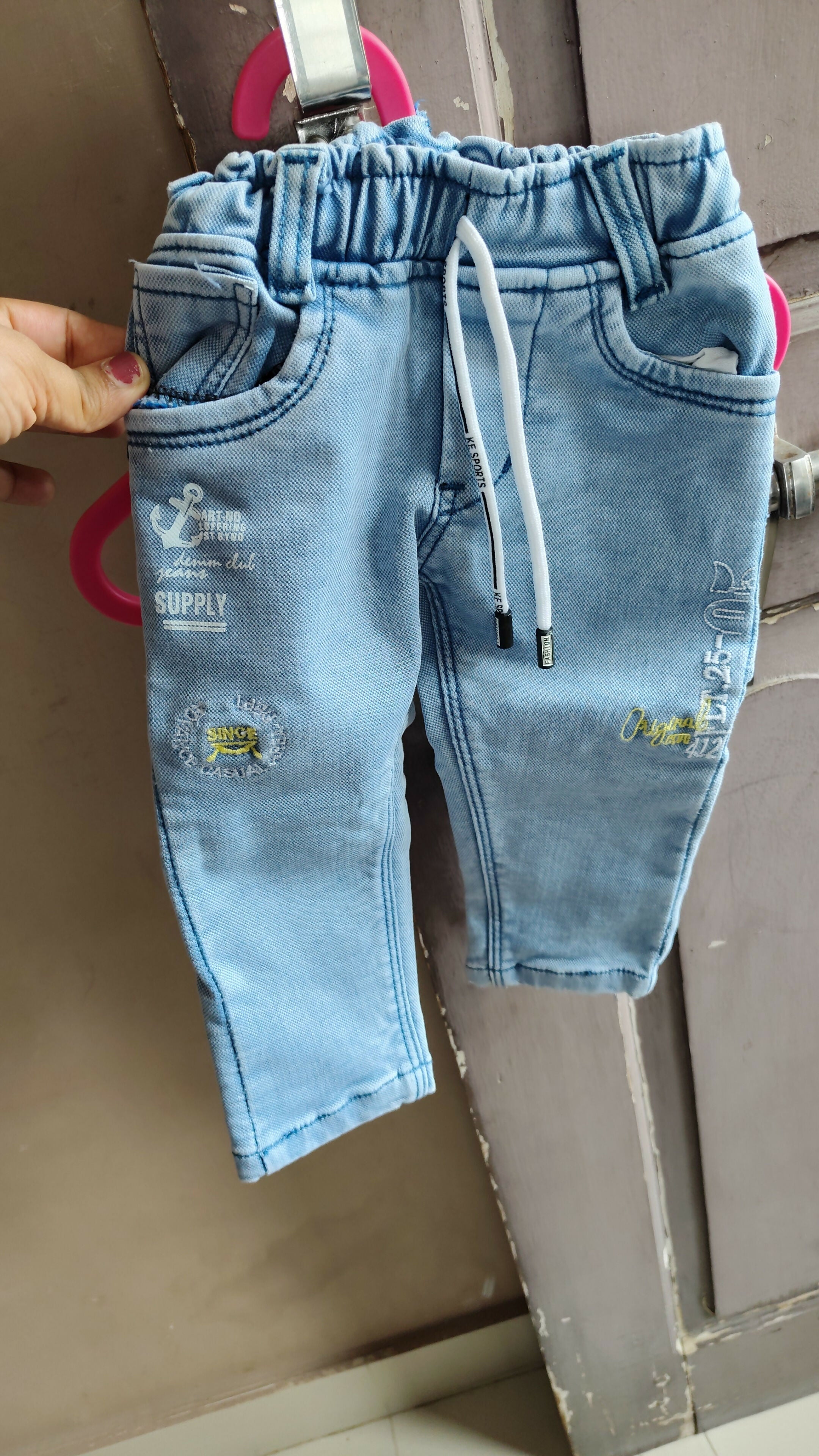 Jeans for Baby Girl featuring a stylish denim design, comfortable fit, and versatile everyday look, perfect for pairing with tops, T-shirts, shirts, and jackets for casual outings and playtime.