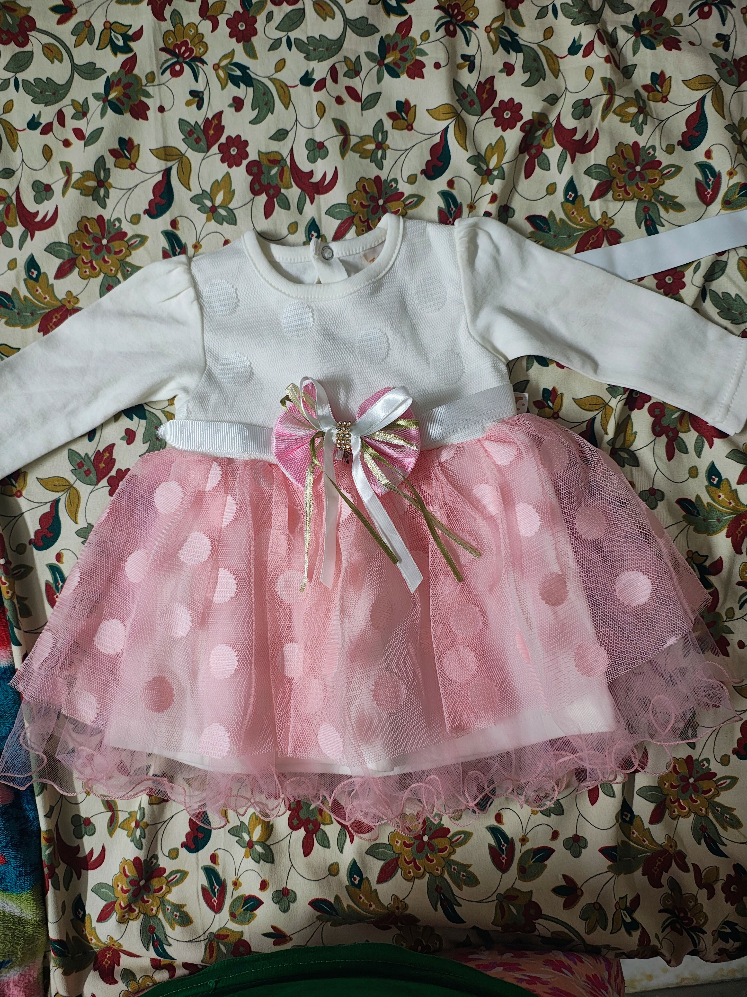 Baby Girl Frocks for 3–6 Months in Some Used condition featuring cute and comfortable designs suitable for everyday wear, outings, parties, family gatherings, and special occasions.