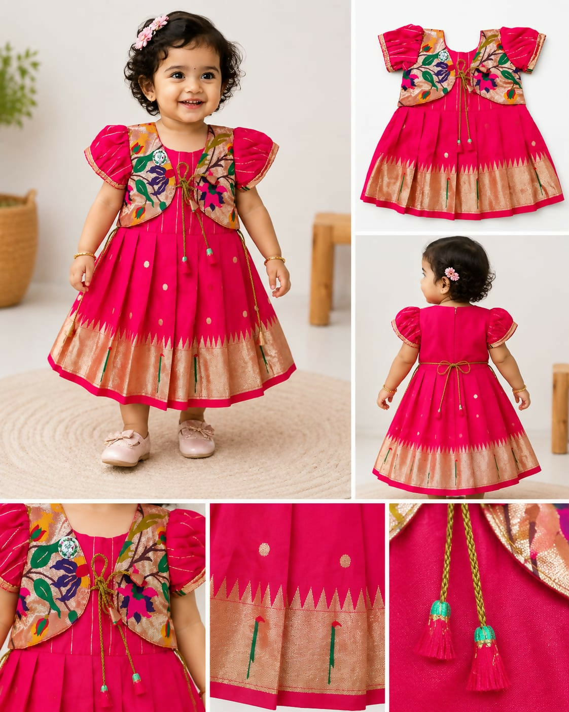 Frock/Dress for Baby Girl in New condition featuring a cute and stylish design with a comfortable fit, suitable for parties, birthdays, family gatherings, outings, and other special occasions.