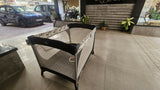Joie Commuter Change playpen cot with changing station, secure play area, foldable design, mesh sides, and comfortable space for baby sleep, play, and diaper changes.