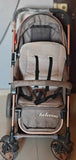 BELCO Baby Stroller/Pram in Almost New condition featuring comfortable seating, protective canopy, safety harness, smooth-moving wheels, and a practical design for everyday walks, shopping, and outings with your baby.