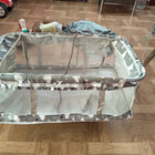 Steel Cradle for Baby featuring a sturdy metal frame, comfortable sleeping space, gentle rocking design, and durable construction for soothing and resting newborns and infants.