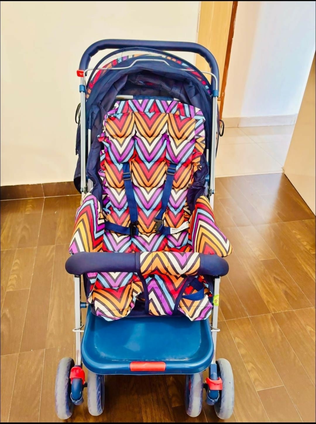Star & Daisy Baby Stroller/Pram with comfortable seating, reclining backrest, protective canopy, safety harness, smooth wheels, foldable frame, and convenient storage for everyday outings with babies and toddlers.