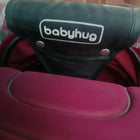 Babyhug stroller/pram with a reclining seat, 5-point safety harness, adjustable canopy, smooth wheels, spacious storage basket, and a lightweight foldable design for comfortable everyday travel.