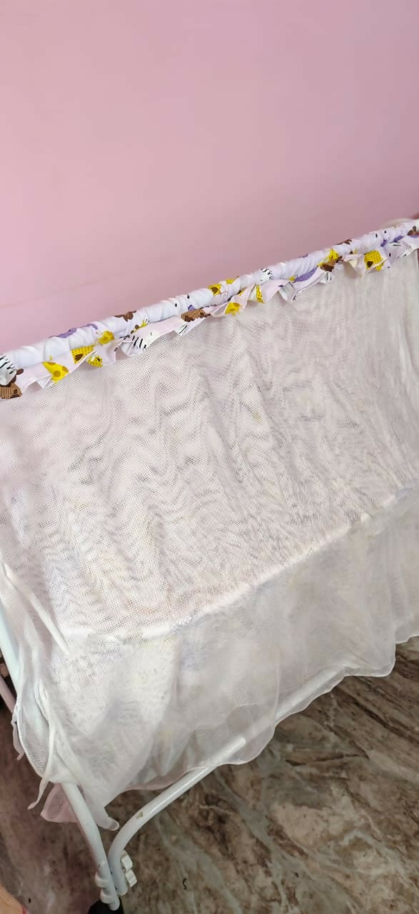 BABYHUG Cozy Nest Baby Cradle with Mosquito Net in Almost New condition featuring a comfortable sleeping space, protective mosquito net, and gentle cradle design for baby's everyday rest and relaxation.