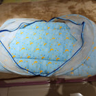 BABYHUG Mosquito Mattress Set in Sky Blue featuring a comfortable baby mattress with protective mosquito net, creating a cozy and practical sleeping setup for everyday rest at home.